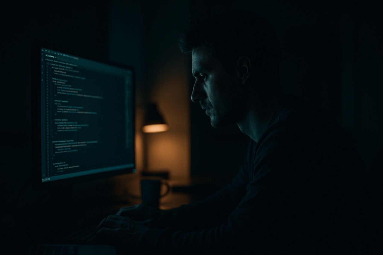 Konzentrierte Arbeit an einem Marketing- und Entwicklungsprojekt